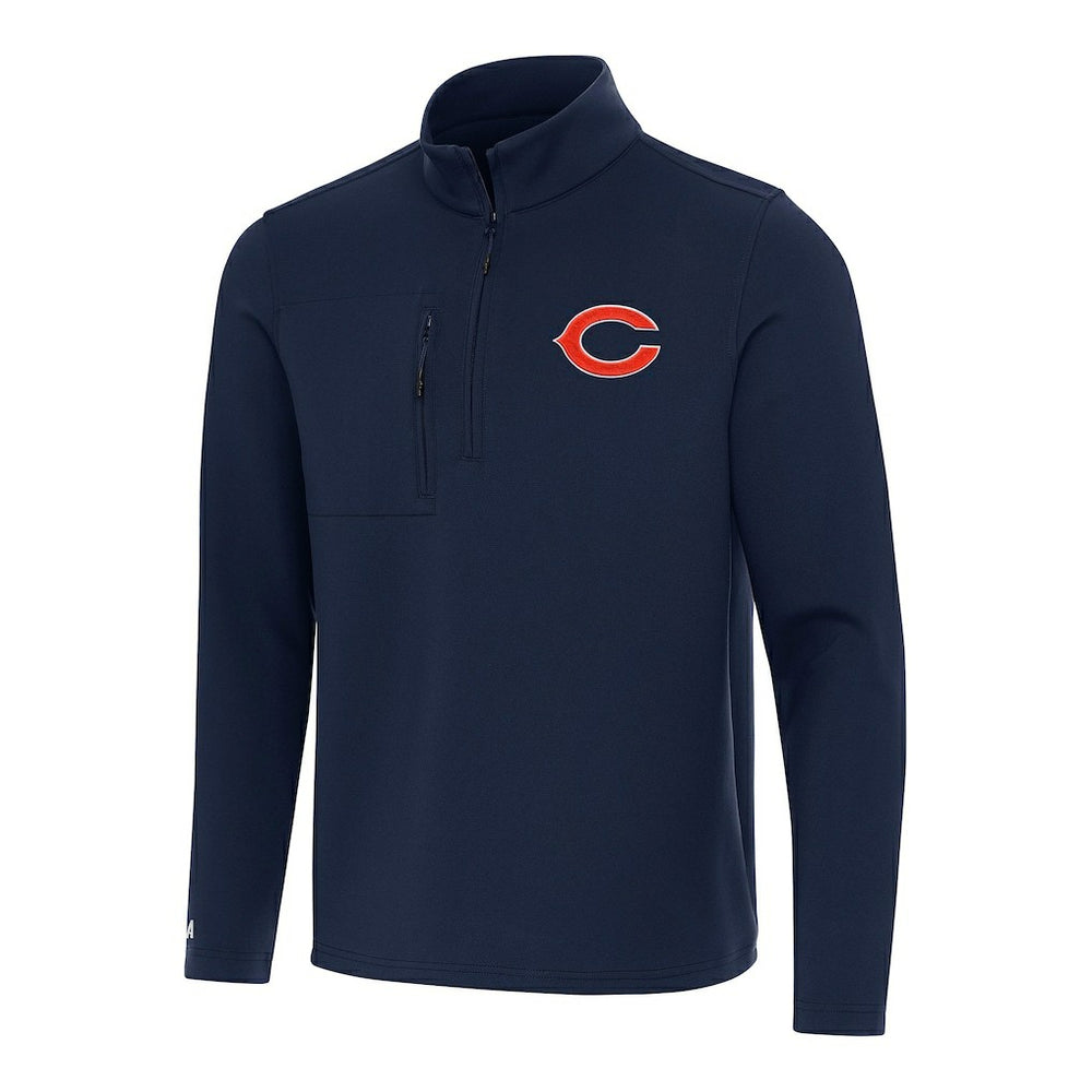 Chicago Bears Antigua Insider Quarter-Zip Pullover Top Navy - NFL
