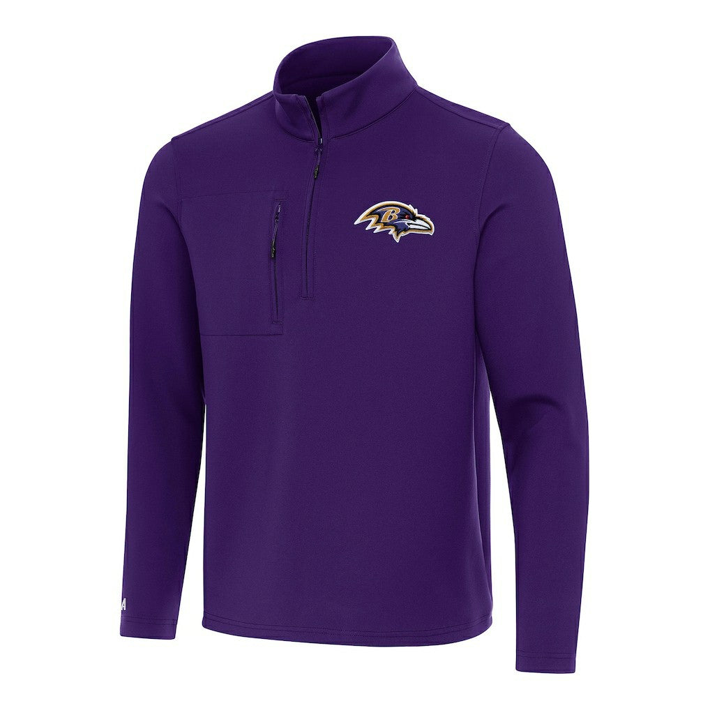 Baltimore Ravens Antigua Insider Quarter-Zip Pullover Top Purple - NFL