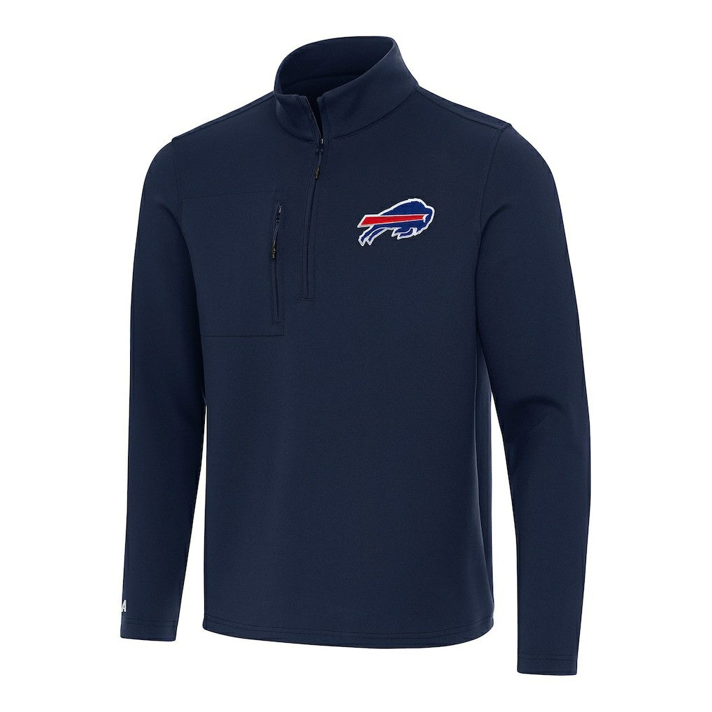 Buffalo Bills Antigua Insider Quarter-Zip Pullover Top Navy - NFL
