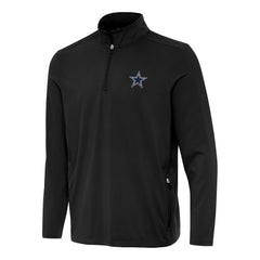 Dallas Cowboys Antigua Perilous Quarter-Zip Pullover Top Black - NFL
