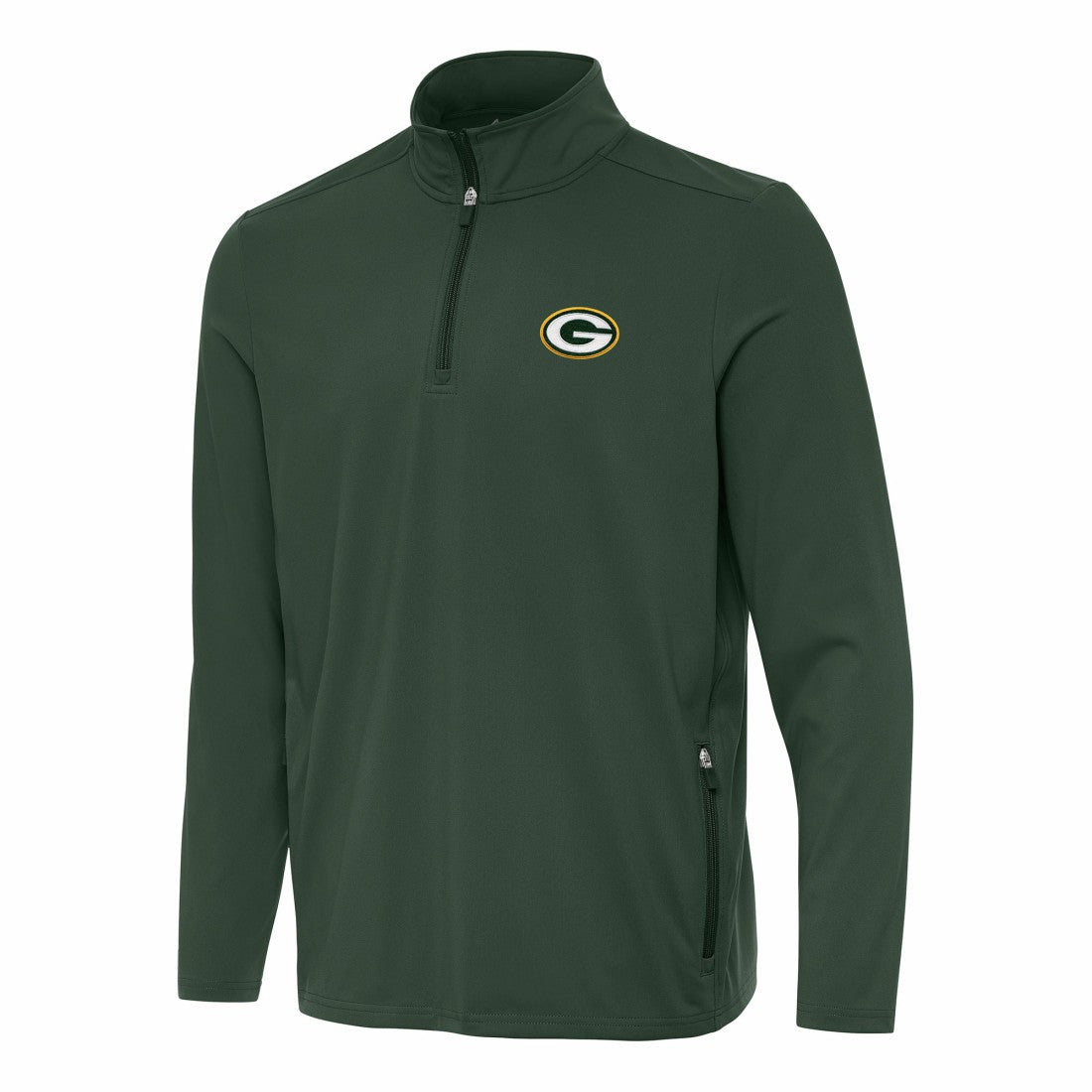 Green Bay Packers Antigua Perilous Quarter-Zip Pullover Top Green - NFL