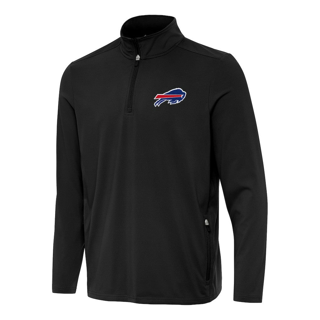 Buffalo Bills Antigua Perilous Quarter-Zip Pullover Top Black - NFL