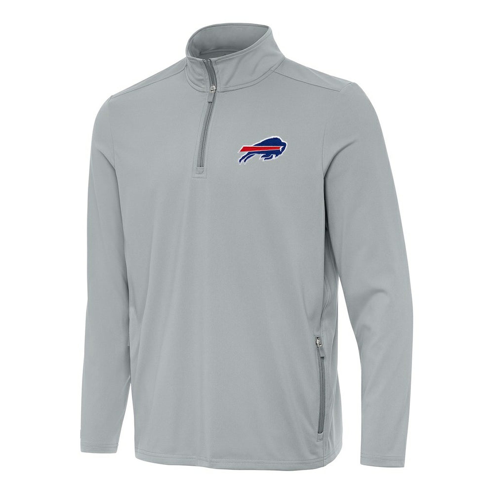 Buffalo Bills Antigua Perilous Quarter-Zip Pullover Top Gray - NFL
