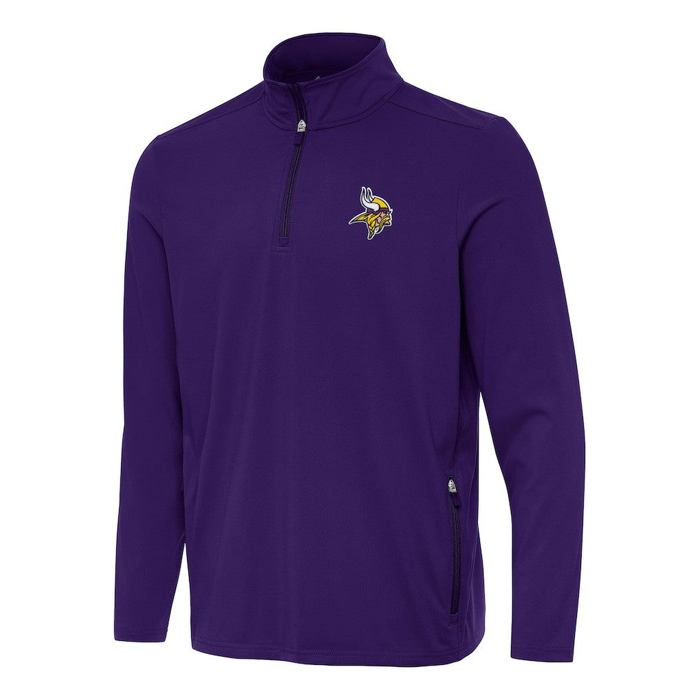 Minnesota Vikings Antigua Perilous Quarter-Zip Pullover Top Purple - NFL