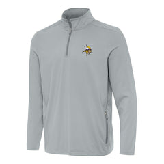 Minnesota Vikings Antigua Perilous Quarter-Zip Pullover Top Gray - NFL
