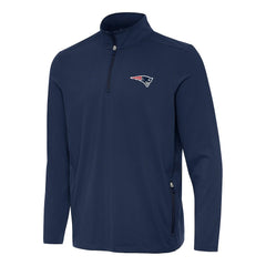 New England Patriots Antigua Perilous Quarter-Zip Pullover Top Navy - NFL