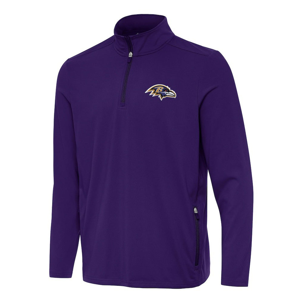 Baltimore Ravens Antigua Perilous Quarter-Zip Pullover Top Purple - NFL