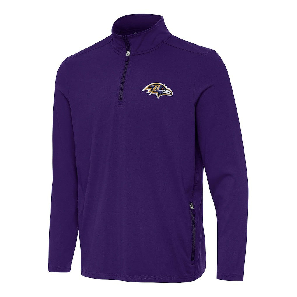 Baltimore Ravens Antigua Perilous Quarter-Zip Pullover Top Purple - NFL