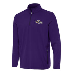 Baltimore Ravens Antigua Perilous Quarter-Zip Pullover Top Purple - NFL