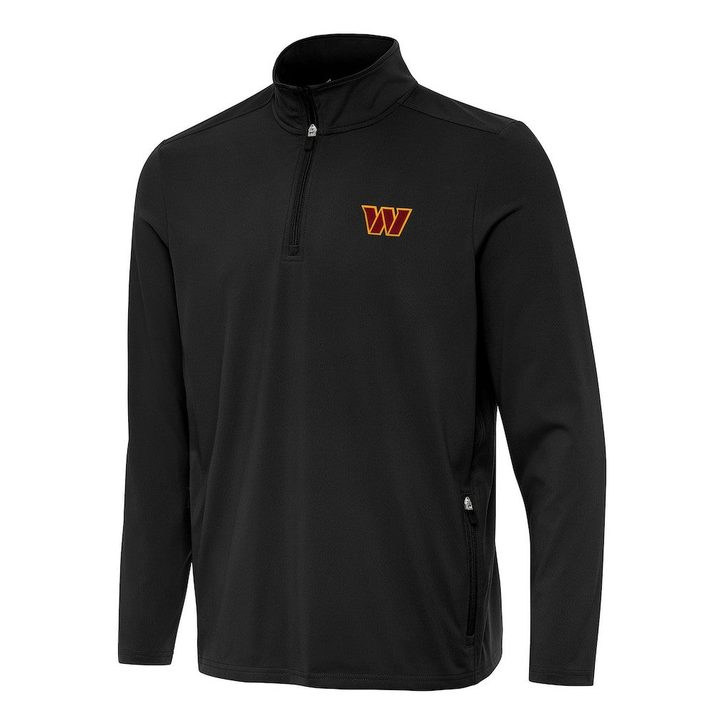 Washington Commanders Antigua Perilous Quarter-Zip Pullover Top Black - NFL