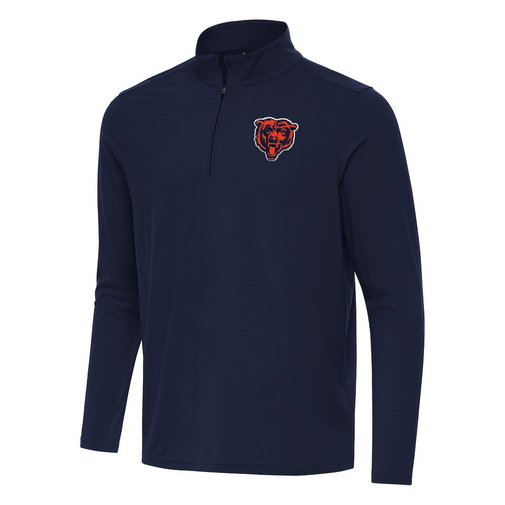 Chicago Bears Antigua Intent Quarter-Zip Pullover Top Navy - NFL