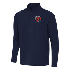 Chicago Bears Antigua Intent Quarter-Zip Pullover Top Navy - NFL