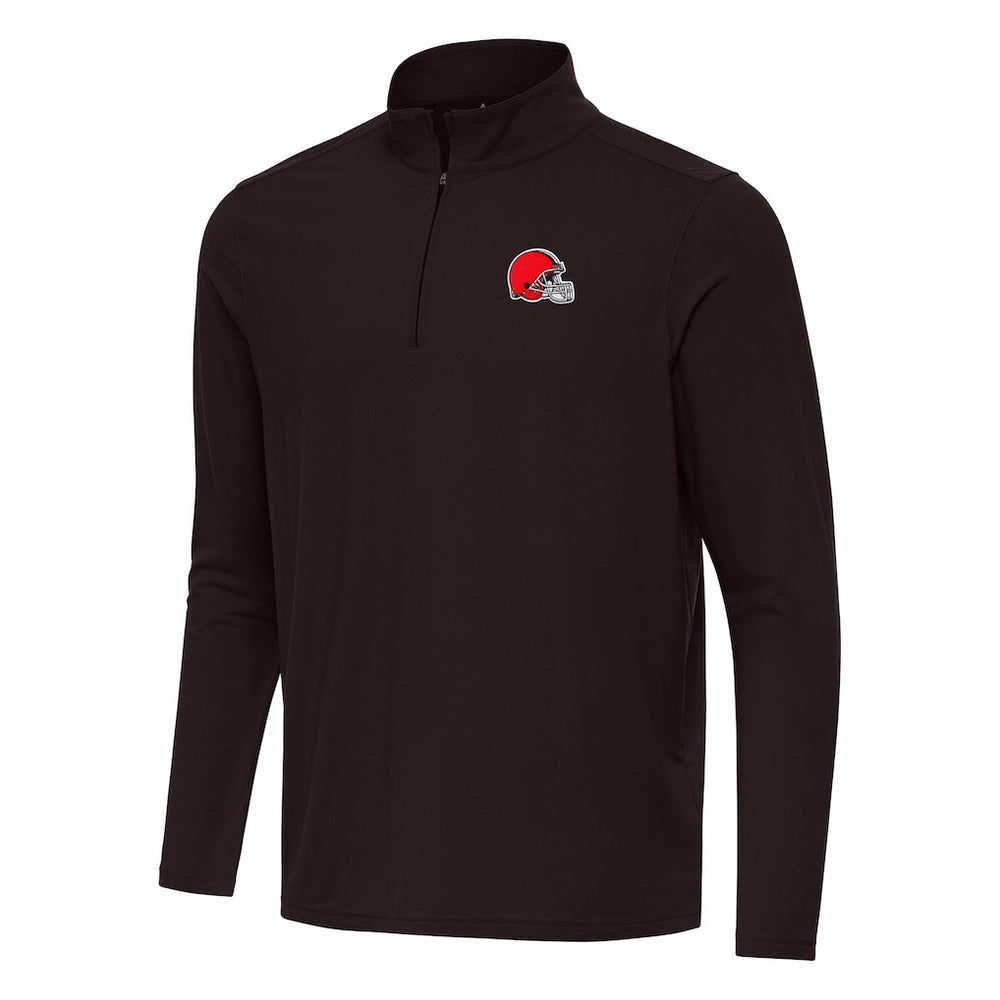 Cleveland Browns Antigua Intent Quarter-Zip Pullover Top Brown - NFL