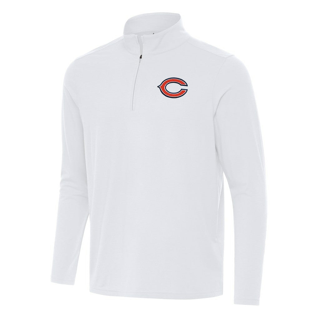 Chicago Bears Antigua Intent Quarter-Zip Pullover Top White - NFL