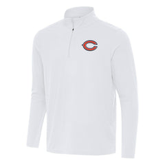 Chicago Bears Antigua Intent Quarter-Zip Pullover Top White - NFL