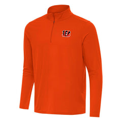 Cincinnati Bengals Antigua Intent Quarter-Zip Pullover Top Orange - NFL