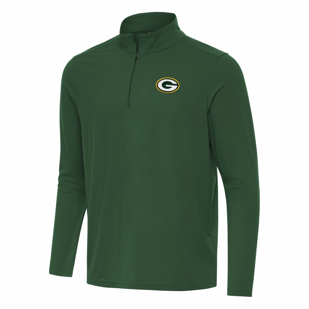 Green Bay Packers Antigua Intent Quarter-Zip Pullover Top Green - NFL