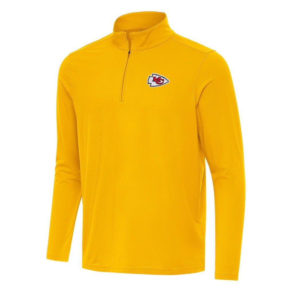Kansas City Chiefs Antigua Intent Quarter-Zip Pullover Top Gold - NFL