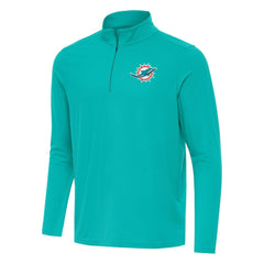 Miami Dolphins Antigua Intent Quarter-Zip Pullover Top Aqua - NFL