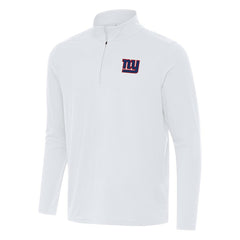 New York Giants Antigua Intent Quarter-Zip Pullover Top White - NFL