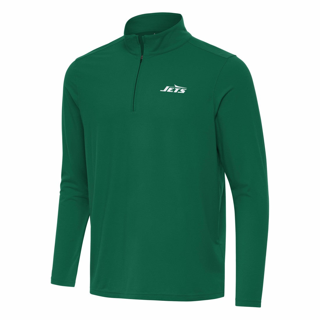 New York Jets Antigua Intent Quarter-Zip Pullover Top Green - NFL
