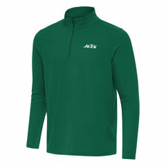 New York Jets Antigua Intent Quarter-Zip Pullover Top Green - NFL