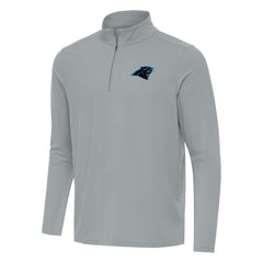 Carolina Panthers Antigua Intent Quarter-Zip Pullover Top Gray - NFL