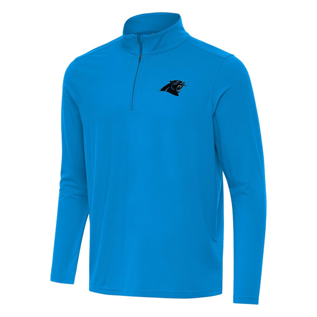 Carolina Panthers Antigua Intent Quarter-Zip Pullover Top Blue - NFL