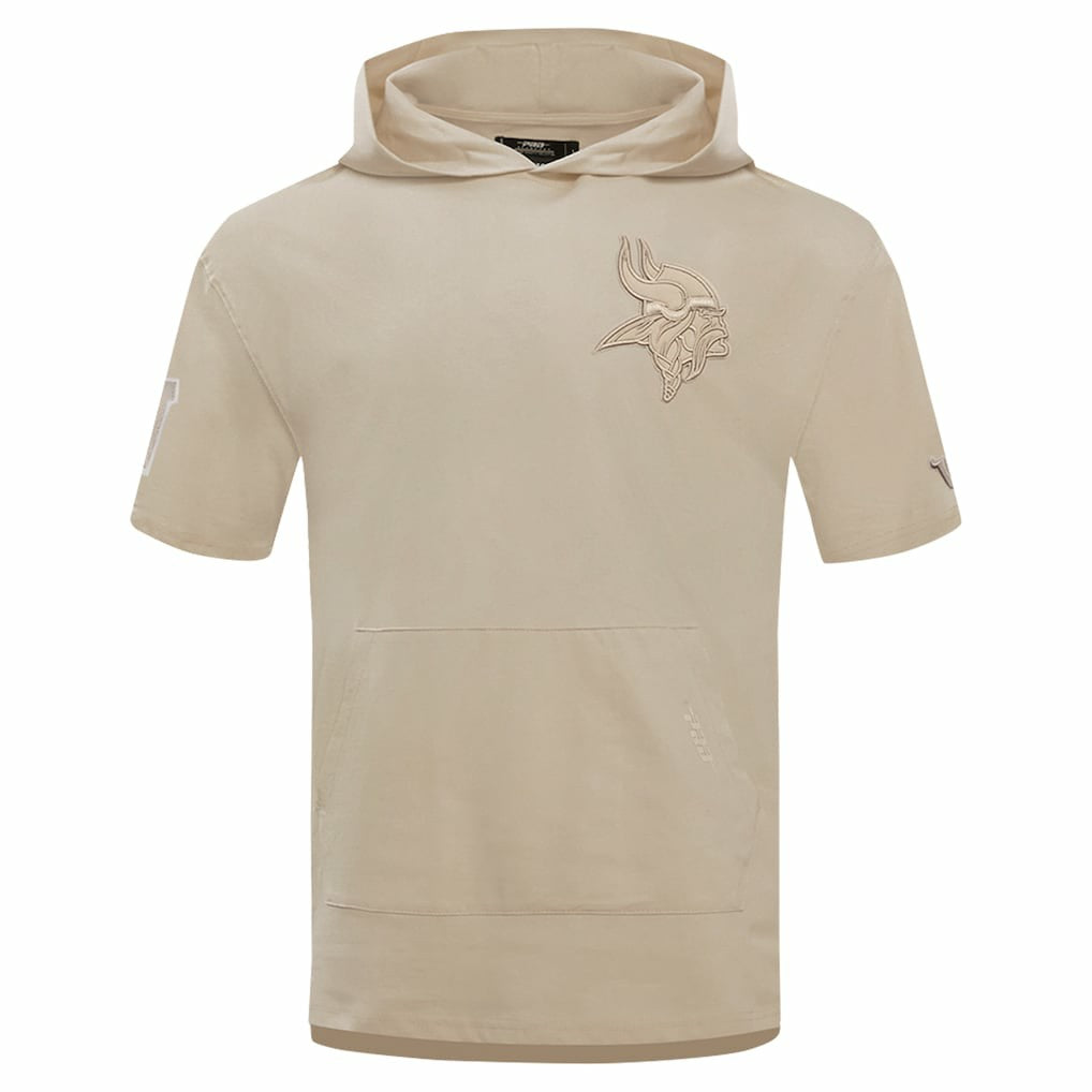 Minnesota Vikings Pro Standard Neutrals Capsule Short Sleeve Pullover Hoodie Tan - NFL