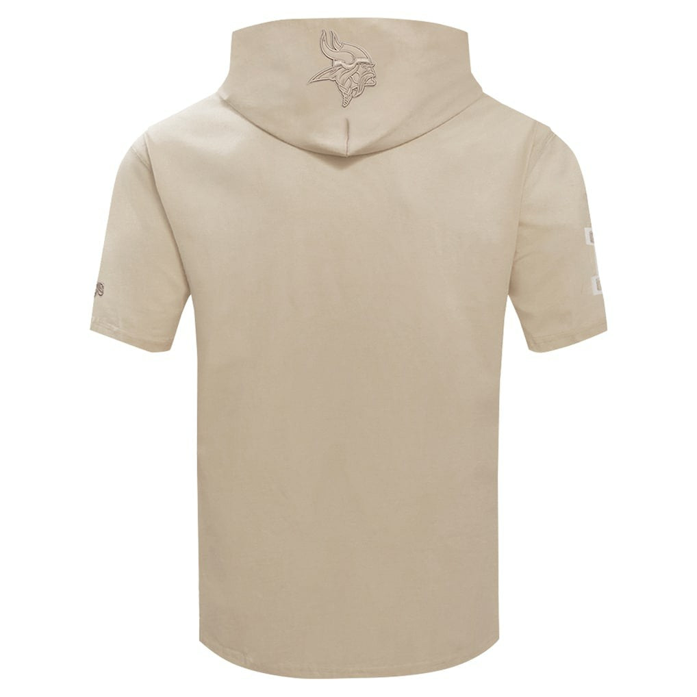 Minnesota Vikings Pro Standard Neutrals Capsule Short Sleeve Pullover Hoodie Tan - NFL