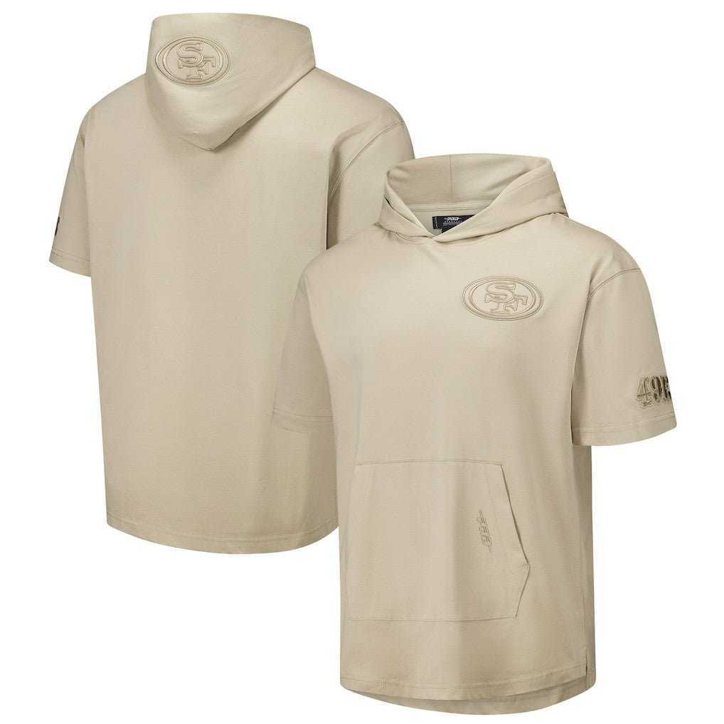 San Francisco 49ers Pro Standard Neutrals Capsule Short Sleeve Pullover Hoodie Tan - NFL