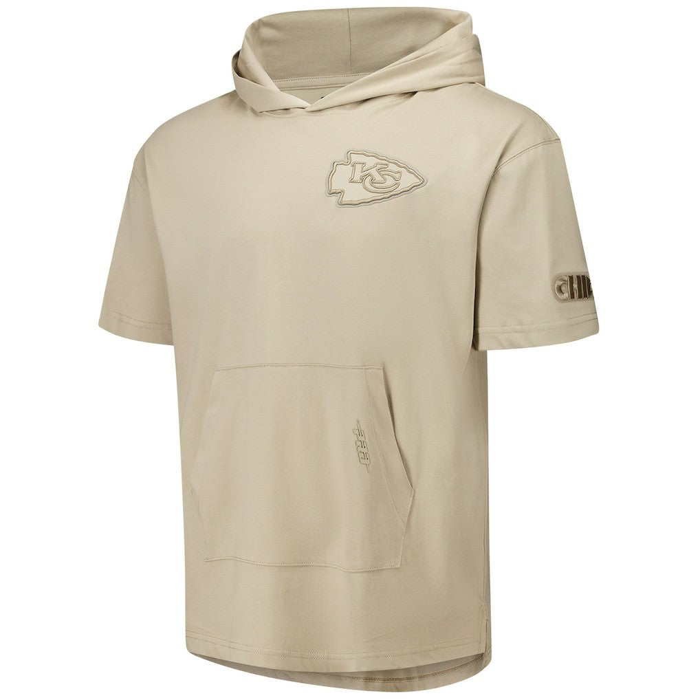 Kansas City Chiefs Pro Standard Neutrals Capsule Short Sleeve Pullover Hoodie Tan - NFL
