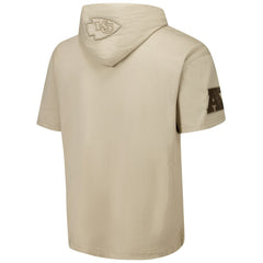 Kansas City Chiefs Pro Standard Neutrals Capsule Short Sleeve Pullover Hoodie Tan - NFL