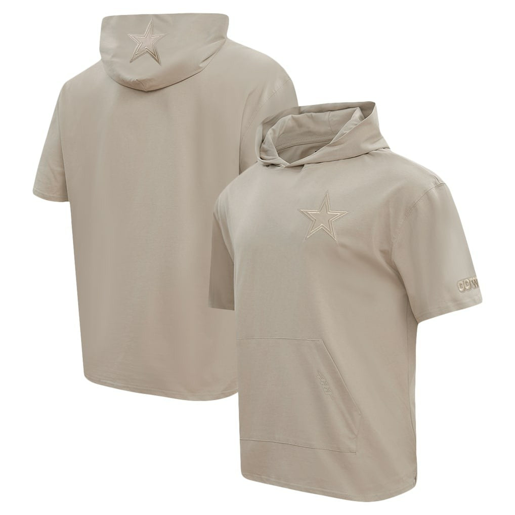 Dallas Cowboys Pro Standard Neutrals Capsule Short Sleeve Pullover Hoodie Tan - NFL