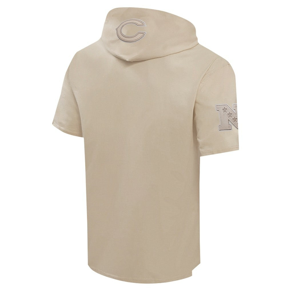 Chicago Bears Pro Standard Neutrals Capsule Short Sleeve Pullover Hoodie Tan - NFL