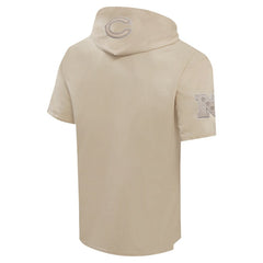 Chicago Bears Pro Standard Neutrals Capsule Short Sleeve Pullover Hoodie Tan - NFL