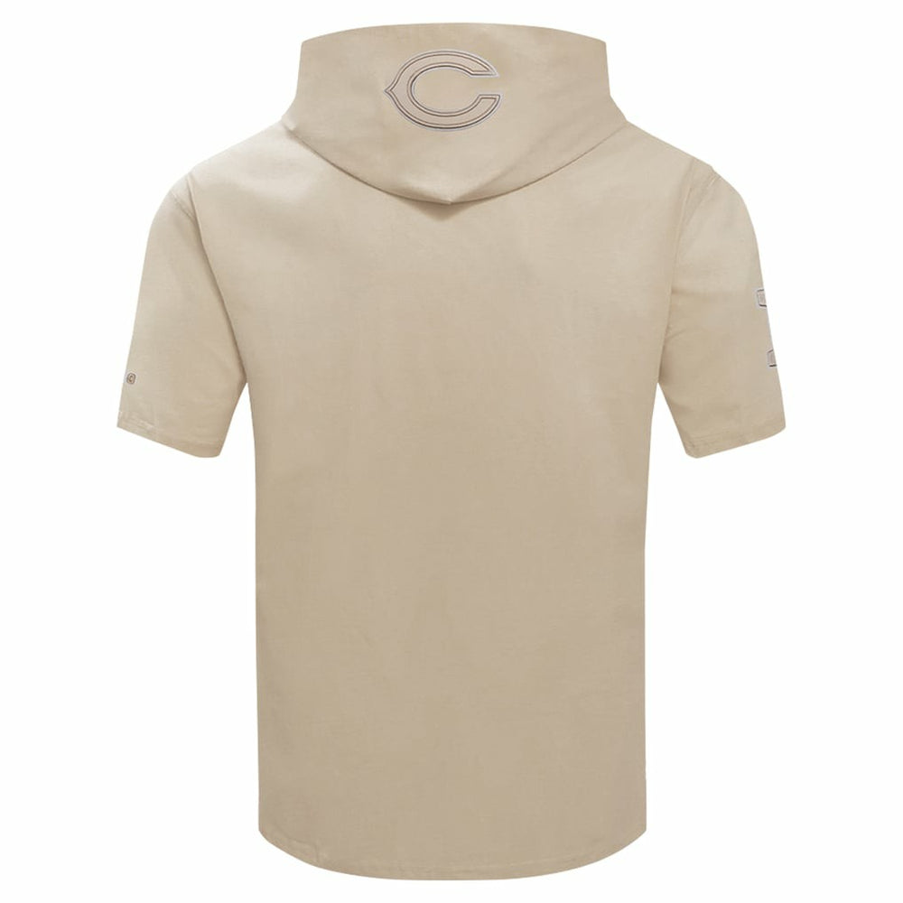 Chicago Bears Pro Standard Neutrals Capsule Short Sleeve Pullover Hoodie Tan - NFL