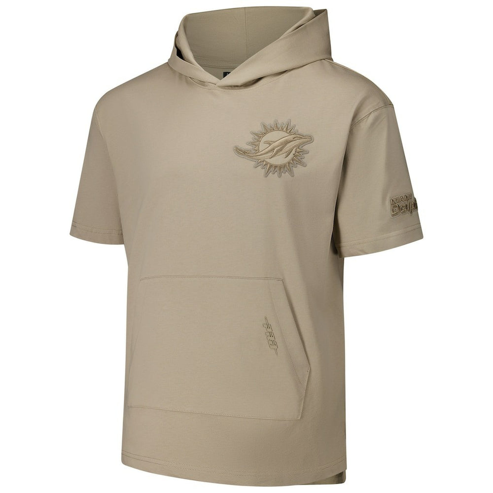 Miami Dolphins Pro Standard Neutrals Capsule Short Sleeve Pullover Hoodie Tan - NFL