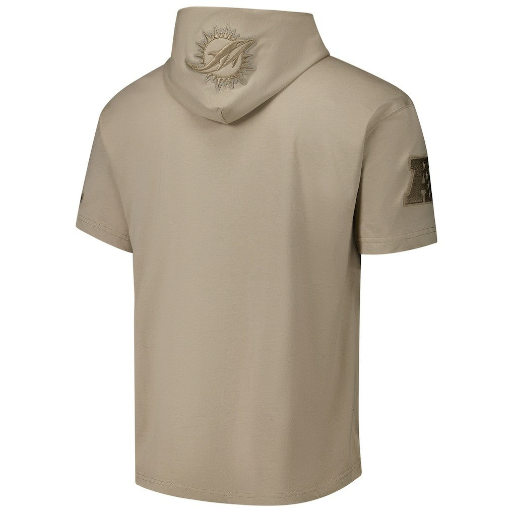 Miami Dolphins Pro Standard Neutrals Capsule Short Sleeve Pullover Hoodie Tan - NFL