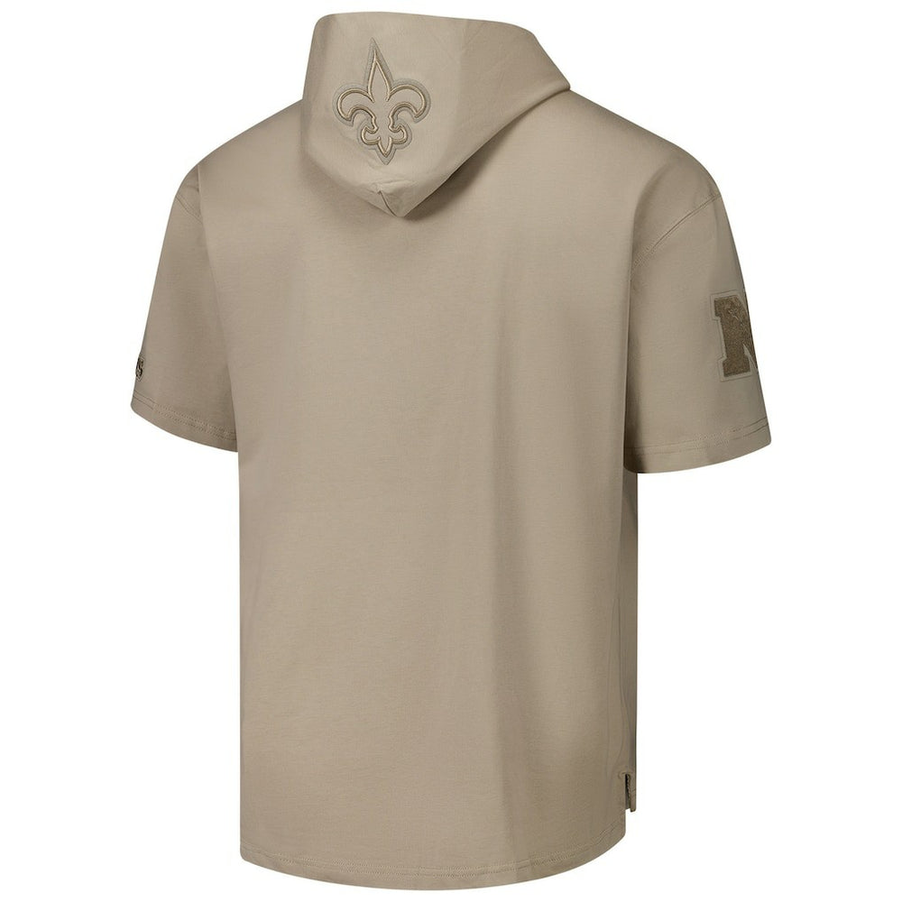 New Orleans Saints Pro Standard Neutrals Capsule Short Sleeve Pullover Hoodie Tan - NFL