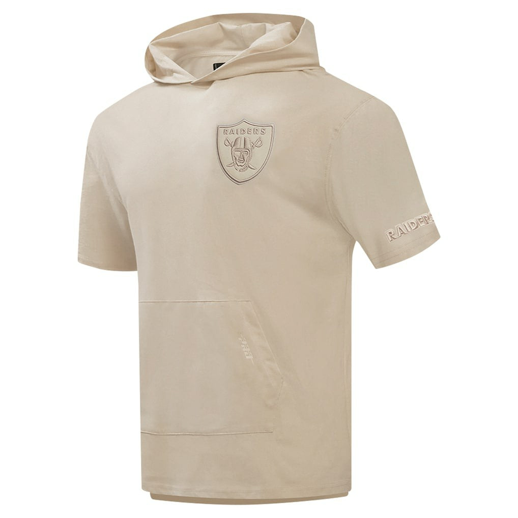 Las Vegas Raiders Pro Standard Neutrals Capsule Short Sleeve Pullover Hoodie Tan - NFL