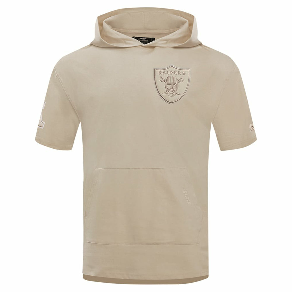 Las Vegas Raiders Pro Standard Neutrals Capsule Short Sleeve Pullover Hoodie Tan - NFL