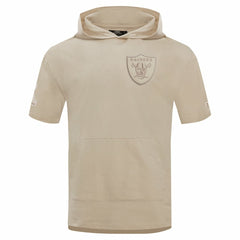 Las Vegas Raiders Pro Standard Neutrals Capsule Short Sleeve Pullover Hoodie Tan - NFL