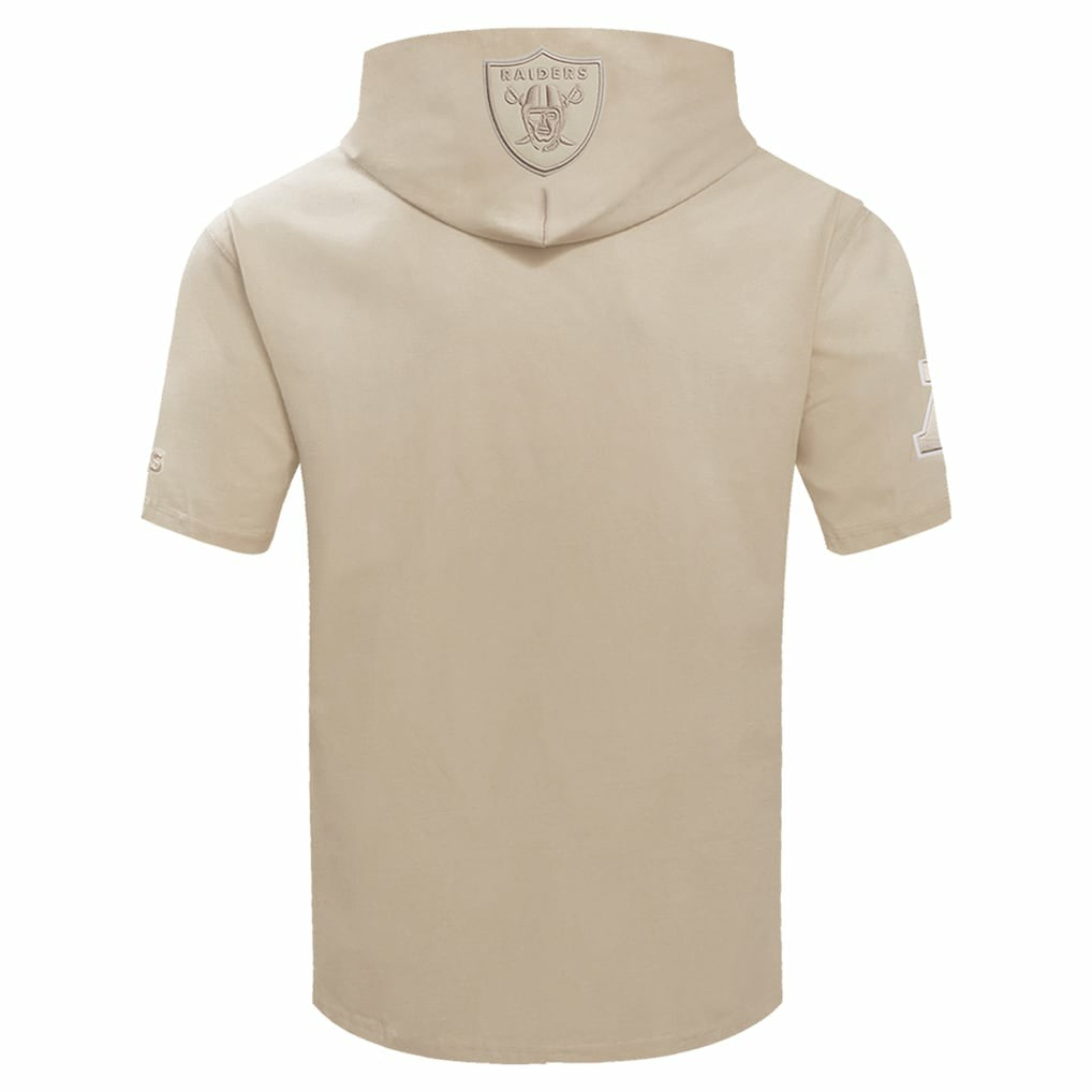 Las Vegas Raiders Pro Standard Neutrals Capsule Short Sleeve Pullover Hoodie Tan - NFL