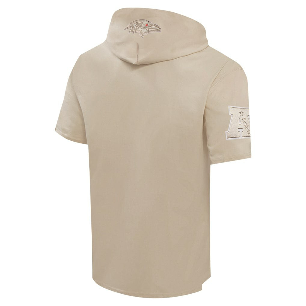 Baltimore Ravens Pro Standard Neutrals Capsule Short Sleeve Pullover Hoodie Tan - NFL