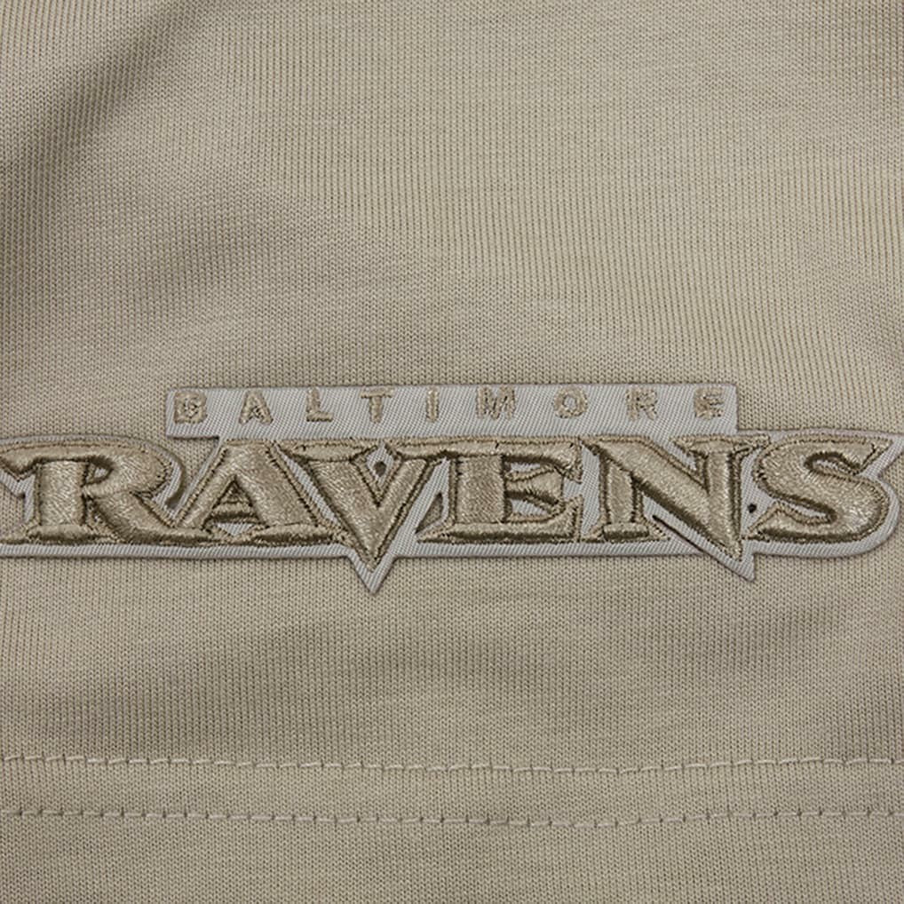 Baltimore Ravens Pro Standard Neutrals Capsule Short Sleeve Pullover Hoodie Tan - NFL