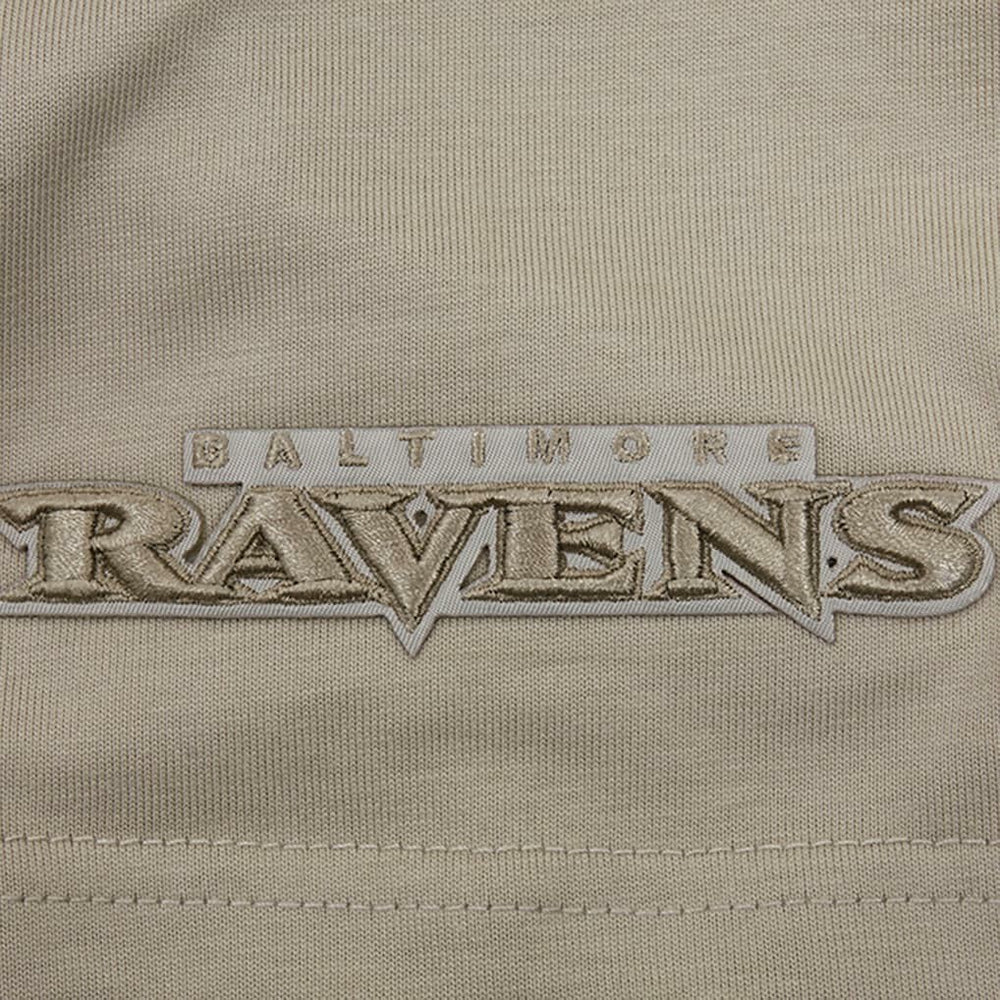 Baltimore Ravens Pro Standard Neutrals Capsule Short Sleeve Pullover Hoodie Tan - NFL
