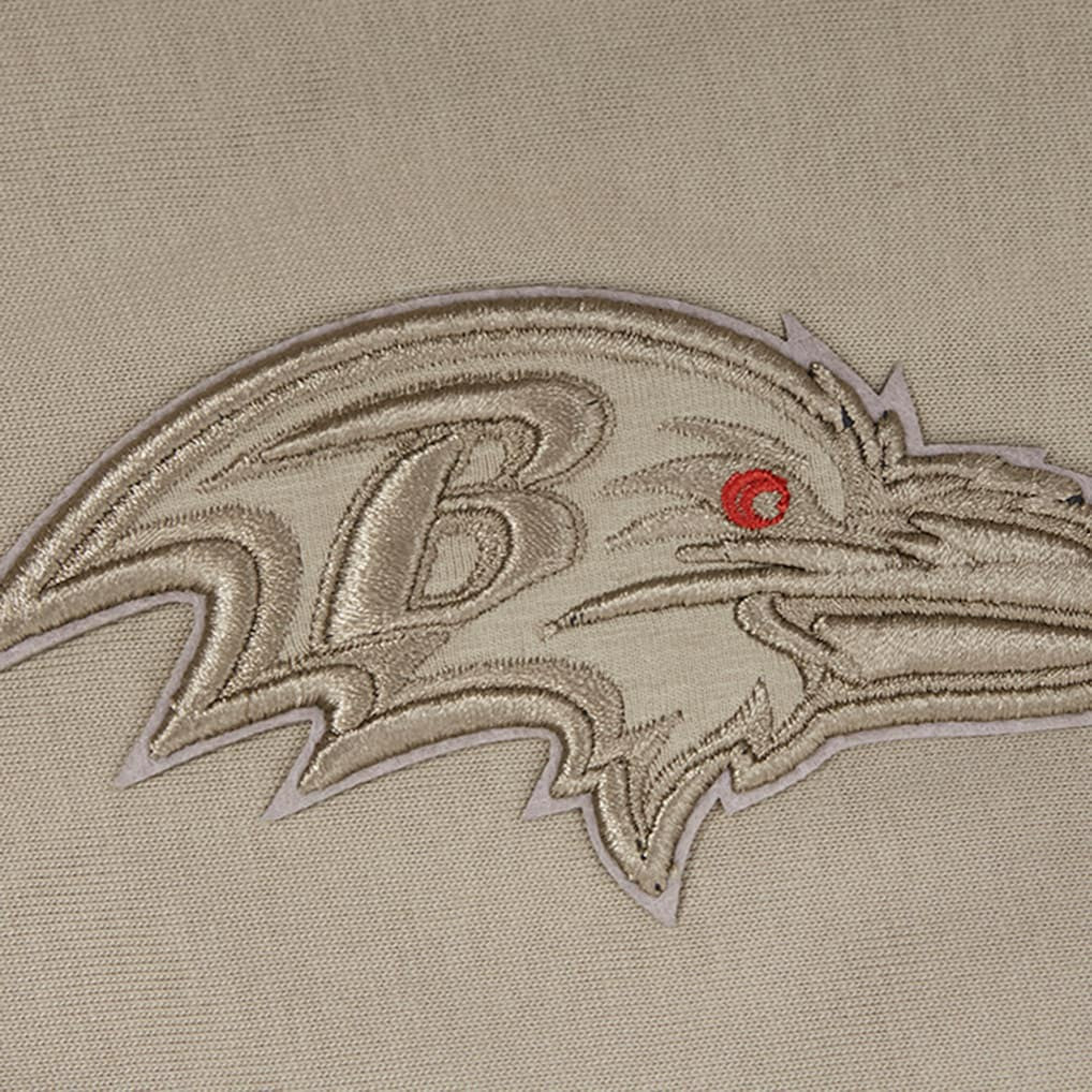 Baltimore Ravens Pro Standard Neutrals Capsule Short Sleeve Pullover Hoodie Tan - NFL