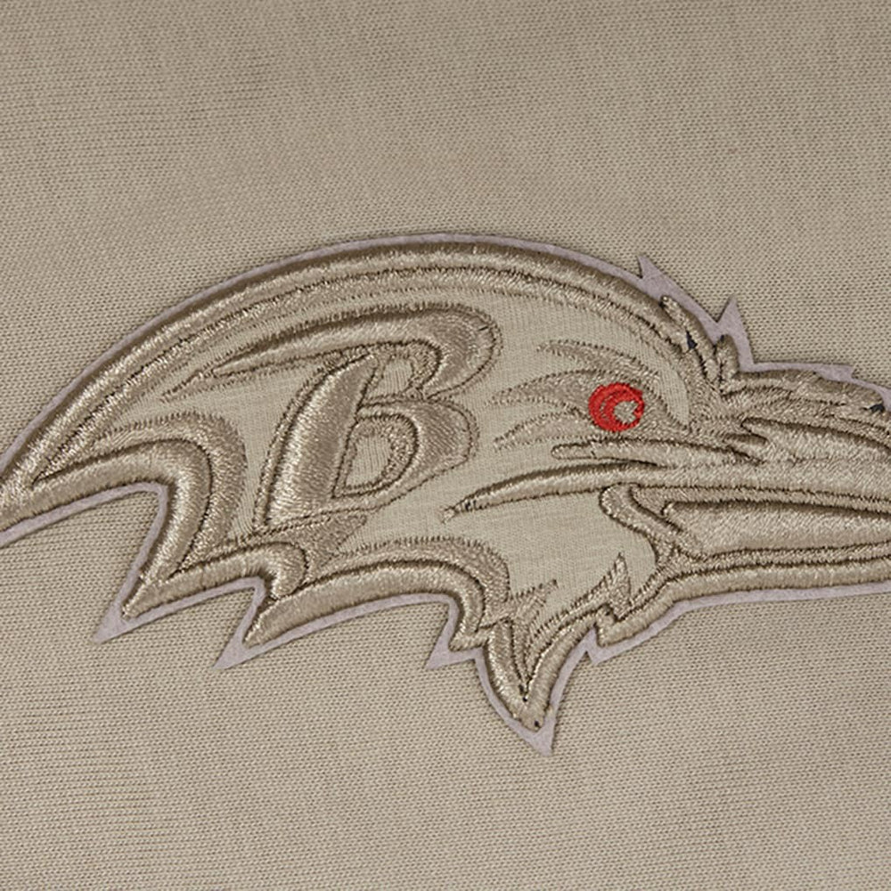 Baltimore Ravens Pro Standard Neutrals Capsule Short Sleeve Pullover Hoodie Tan - NFL