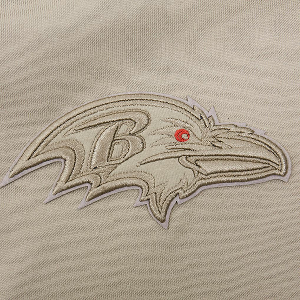 Baltimore Ravens Pro Standard Neutrals Capsule Short Sleeve Pullover Hoodie Tan - NFL